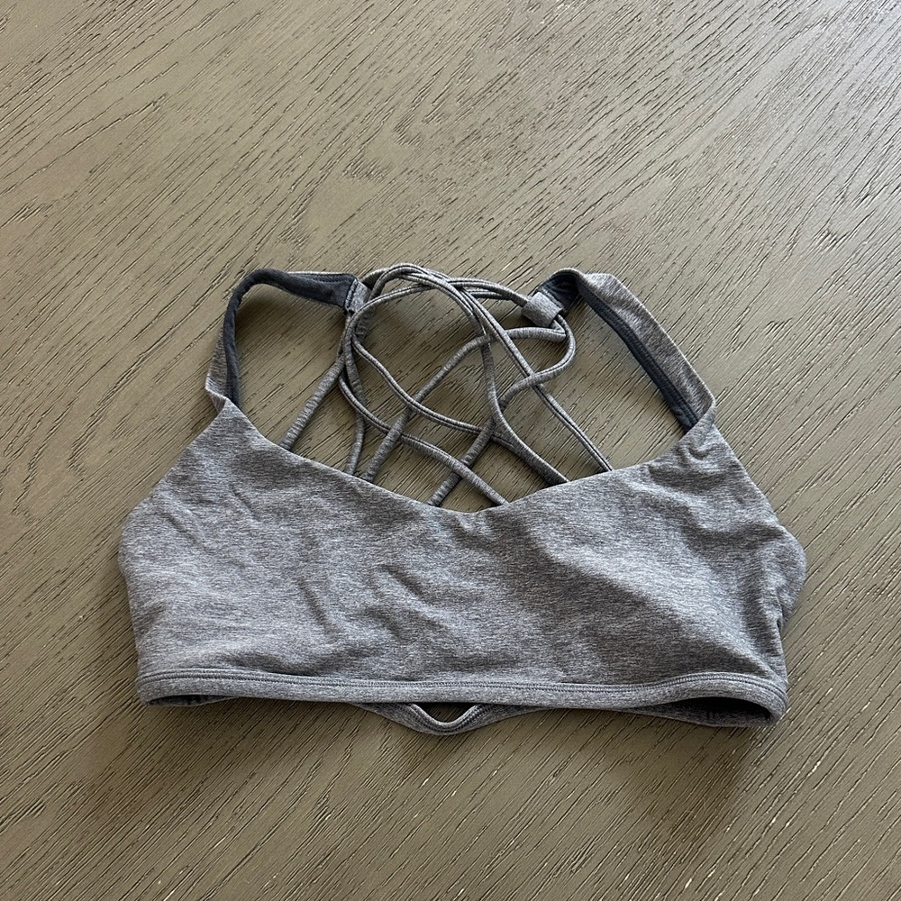 Lululemon Athletica Strappy Gray Sports Bra